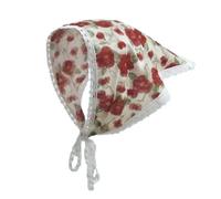 Foulard triangolare popolare con bordo in pizzo e stampa floreale design per viaggi fotografia vacanza Sunproof copricapo picnic sciarpa da viaggio, Isola delle Rose, Taglia unica