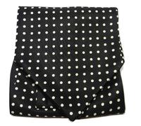 FOULARD UOMO di seta ASCOT NERO A POIS Bianchi CASHE-COL a pallini varie misure