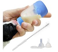 FOUNCY Biberon per allattamento per gattini, mangiatoia per latte per cuccioli, 100 ml, morbida tettarella e spazzola per uso alimentare, per piccoli animali, gattini, conigli