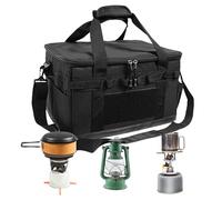 FOUNCY Borsone da viaggio - 30 L impermeabile campeggio cucina borsa organizer per utensili - Picnic campeggio organizer, palestra borsone zaino, tronco organizzatore per esterni, Nero , 30L (hard