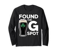 Found The G Spot Funny St Patricks Day Maglia a Manica