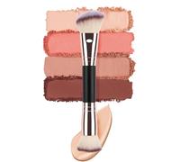 Foundation Brush - Contouring Brush, Double-Eended Makeup Brush, Double Ended Setting Powder Brush for Beauty Blending | Adults Concealer Makeup Face Brush for Contouring, Blending