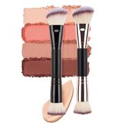 Foundation Brush, Double-Ended Design, Soft Setting Powder Applicator, 17.5x4cm, Precision Beauty Blending, Ergonomic Handle Grip, Ideal for Contouring Concealer Makeup