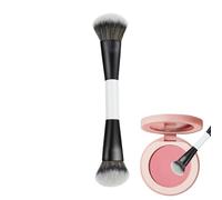 Foundation - Double Ended Makeup, Dense Bristles Foundation Applicator, Soft Cosmetic Blending, Head Beauty Tool, Smooth Liquid Powder, for Women Home Travel Salon