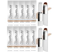 Foundation Foundation 2-in-1 with Brush, long lasting, for Normal to Dry and Combination Skin (Ivory White) Luminous Natural Finish,