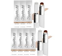 Foundation Foundation 2-in-1 with Brush, long lasting, for Normal to Dry and Combination Skin (Ivory White) Luminous Natural Finish,