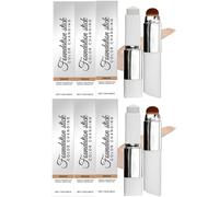 Foundation Foundation 2-in-1 with Brush, long lasting, for Normal to Dry and Combination Skin (Ivory White) Luminous Natural Finish,