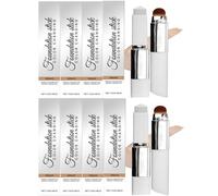 Foundation Foundation 2-in-1 with Brush, long lasting, for Normal to Dry and Combination Skin (Ivory White) Luminous Natural Finish,