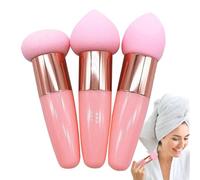 Foundation Sponge - 3 pezzi Makeup Blender Set, Soft High-Density With Handles| Versatile Dry And Wet Cosmetic Sponges, Travel Beauty Tool For FONDATIONS Concealer Blush Contouring