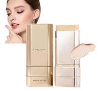 Foundation Stick, 2 in 1 Foundation Stick with Brush, Dual-Ended Hydrating Eraser Concealer Foundations Sticks, Multi-Use Face Makeup Bar for All Skin Type (Fair Color)