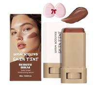Foundation Stick Beauty Balm Serum Boosted Skin Tint,Solid Tinted Moisturizing Serum Contour Foundation Face Stick,Even Skin Tone Portable Moisturizing Essence,Natural Finish Makeup (02#, Same size)