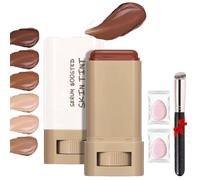 Foundation Stick Beauty Balm Serum Boosted Skin Tint,Solid Tinted Moisturizing Serum Contour Stick, Full Coverage Concealer Balm,Deeply Moisturizing,Natural Finish Makeup (Style2, onesize-W)