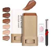 Foundation Stick Beauty Balm Serum Boosted Skin Tint,Solid Tinted Moisturizing Serum Contour Stick, Full Coverage Concealer Balm,Deeply Moisturizing,Natural Finish Makeup (Style3, onesize-E)