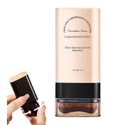 Foundation Stick, Natural Face Contour Stick, Built-In Blending Brush, Hydrating Cream Formula, Lightweight Smooth Coverage, Ideal for Creating Makeup Looks