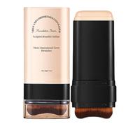 Foundation Stick, Natural Face Contour Stick, Built-In Blending Brush, Hydrating Cream Formula, Lightweight Smooth Coverage, Ideal for Creating Makeup Looks