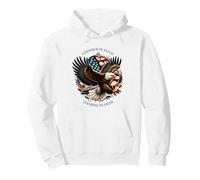 Founded And Standing in Faith Vintage Watercolor Eagle 1776 Felpa con Cappuccio