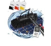 FoundGo Spazzola Telescopica [6 Metri] Spazzola per il Lavaggio con Manico Telescopico Impianto PV Set di Pulizia con Tubo Interno Efficace Pulizia per Tetto Terrazza Giardino D'inverno