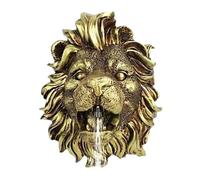 Fountain Spout Feature, Lion Wall Design, 4.53x5.91in Resin Waterfall Ornament, Weather-Resistant Material, Easy Installation for Indoor Outdoor Garden Pond Decor