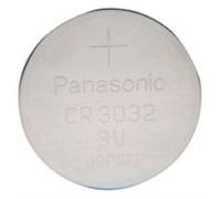 Four (4) x Panasonic CR3032 bottone al litio 3 V, confezione blister