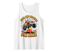 Four And Roaring for More Funny 4th Birthday Truck Canotta