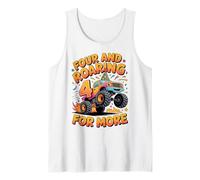 Four And Roaring for More Funny 4th Birthday Truck Canotta