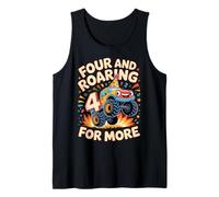Four And Roaring for More Funny 4th Birthday Truck Canotta