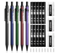 Four Candies 0.5mm Set di matite meccaniche mm - 5 pezzi, 10 tubetti di ricarica per mina HB #2, 3 pezzi di gomme 4B e 9 pezzi di ricarica per gomma, per la scrittura degli studenti
