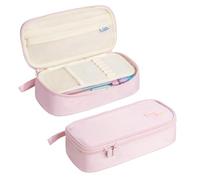Four Candies Astuccio portamatite, grande capacità, borsa portatile per pennarelli per casa e ufficio, organizer morbido (rosa)