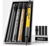 Four Candies Set di matite meccaniche da 1,3 mm con 24 mine di ricarica, in metallo, resistente alle intemperie, resistente, per attività all'aperto, gomma, 6 gomme per cancellare, per architetto,