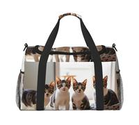 Four Cats Together, borsone da viaggio impermeabile compatto, per sport, palestra e fine settimana, per uomini e donne