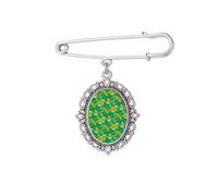 Four Clover Irlanda St Patrik's Day Spilla Pin Abito Camicia Sciarpa Clip M