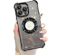 Four Corners Air Protection Bag Phone Case for compatible with iPhone 12 Pro, Back Cover Compatible with MagSafe, Gradient Shiny Clear Magnetic Shell