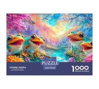 Four Frogs Sing by A Colorful Stream Puzzle Da 1000 Pezzi Dream Frog Gioco Di Allenamento Mentale Per Adulti E Bambini 70x50cm/1000pcs