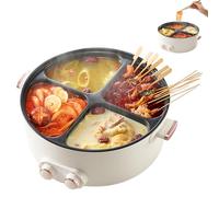 Four Grid Multifunctional Stew Pot, Electric Pots 4 Compartment, Ideal for Family Gatherings, Large-Capacity Design (1 Set)