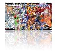 Four leaves Gioco da tavolo Digimon + Gift Free Bag,TCG Card Game Table Mat Dimensioni 60 x 35 cm Mouse Pad compatibile con MTG TCG Digimon with Card Zone (1961464)