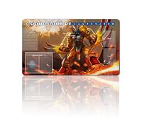 Four leaves Set di tappetini da gioco per tavola Digimon con borsa, tappetino da tavolo per gioco di carte TCG Dimensioni 60 x 35 cm compatibile con mouse pad MTG TCG Digimon con zone per carte