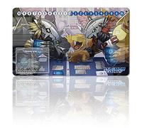 Four leaves Tappetini da Gioco da Tavolo Digimon con Borsa, Tappetino da Tavolo per Gioco di Carte TCG Dimensioni 60 x 35 cm Tappetino per Mouse Compatibile con MTG TCG Digimon con Zone Carte (008568