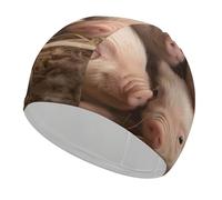 Four Little Pigs, cuffia da nuoto per donne e uomini, resistente, antiscivolo, ad alta elasticità, per capelli lunghi e corti, trecce e dreadlock, mantiene i capelli asciutti
