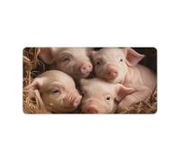 Four Little Pigs - Tappetino per mouse da gioco, grande, antiscivolo, per scrivania, lavoro, casa, 30 x 60 cm
