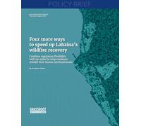 Four more ways to speed up Lahaina’s wildfire recovery: Combine regulatory flexibility with tax relief to help residents rebuild their homes and businesses