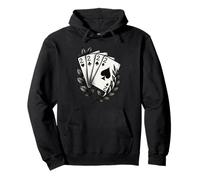 Four of a Kind Twos Poker Leaf Tattoo Classic Card Hand Felpa con Cappuccio