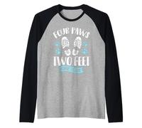 Four Paws Two Feet One Team - Gioco Divertente per addestrare Cani Maglia con Maniche Raglan