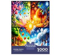 Four Seasons 1000 Pezzi Puzzle Cyclical Nature Wonder Set Puzzle Cartone Premium - Anti-stress E Decorazione Murale, Regalo Per Donne E Uomini, Stimola Lo Sviluppo Cognitivo 52x38cm/1000pcs