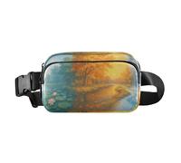 Four Seasons - Marsupio carino per uomo e donna, piccolo marsupio da corsa, con cinghia regolabile, per ciclismo, escursionismo, palestra