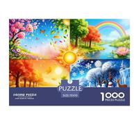 Four Seasons Spring, Summer, Autumn, Winter Puzzle Giochi 1000 Pezzi Per Adulti E Ragazzi Arte Interesting Puzzle Adulti Idea Regalo Per 70x50cm/1000pcs