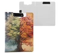Four Seasons Tree - Cartellina portablocco formato A4, con portapenne, per ufficio e scuola