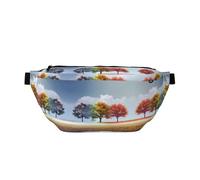 Four Seasons Tree - Marsupio grande, idea regalo per sport, festival, allenamento, viaggi, corsa, stile casual, Nero , Taglia unica