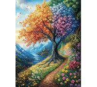 Four Seasons Tree Puzzle 1000 Pezzi Per Regalo Di Pasqua Cartone Spesso Per Bambini Fairy Tale Wild Animals Fantasy Attività Educativa Per Tutta La Famiglia Con Confezione Regalo Qualità Garantita 100