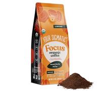 Four Sigmatic Ground Mushroom Coffee| Dark Roast, Fair Trade Gourmet Coffee with Lion's Mane, Chaga & Mushroom Powder | Immune Boosting Coffee for Focus & Immune Support | 12oz