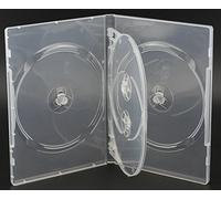 Four Square Media - 5 custodie trasparenti per CD/DVD/BLU RAY, 14 mm, per 4 dischi, confezione da 5